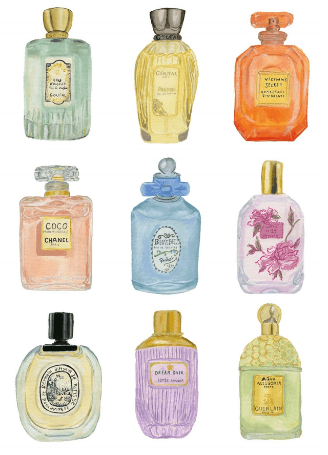 A4 Perfume Bottles print